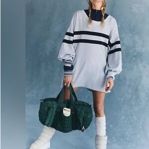 Free People Movement Post Up Layer Top in Ice Grey Blue FP Pullover